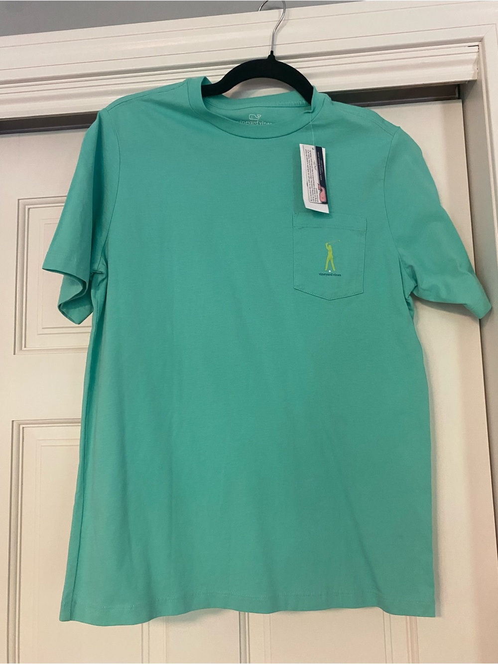 NWT Boys Vineyard Vines Golf Pocket Tee in Green